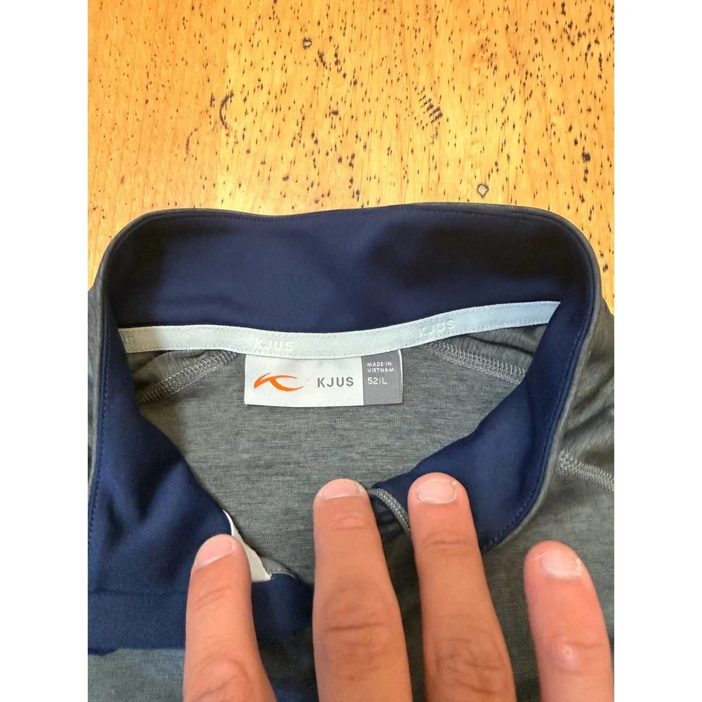 KJUS Men Feel Halfzip 52L Gray Heather Performance Golf Pullover MS25-E06